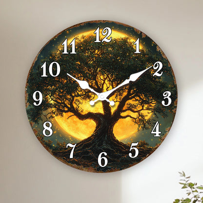 Majestic Oak Tree Round Wall Clock