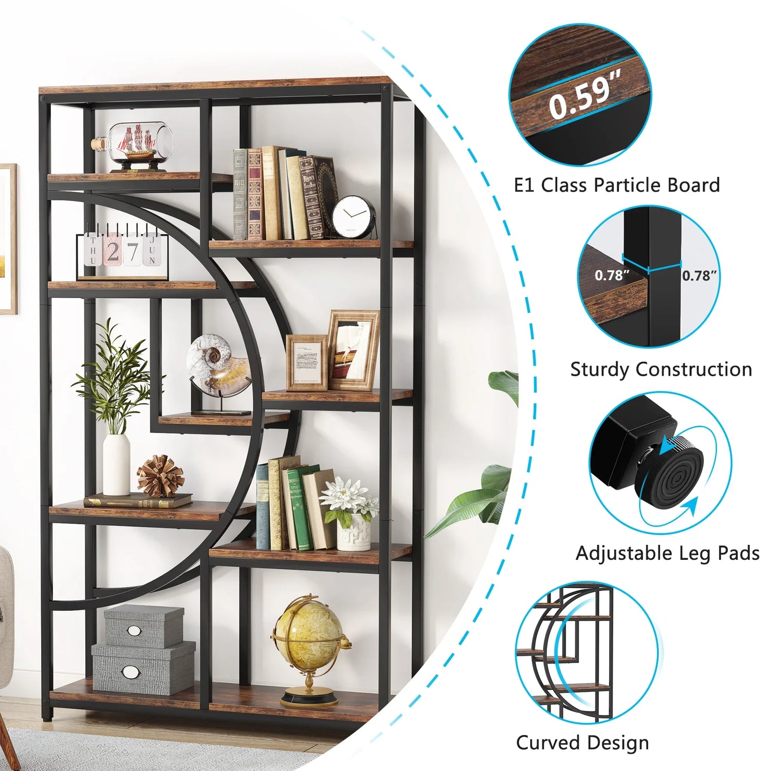 Tribesigns 5-Tier Industrial Tall Shelf