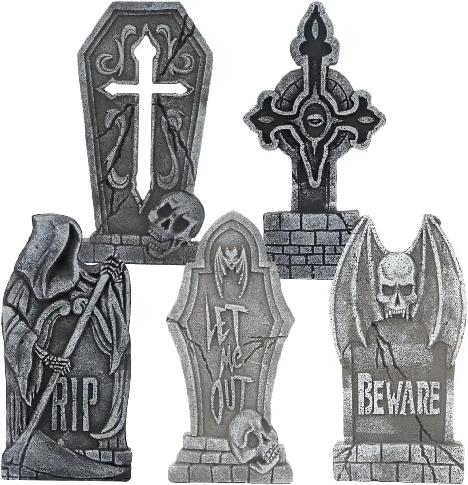 17" Halloween Outdoor Graveyard Tombstones