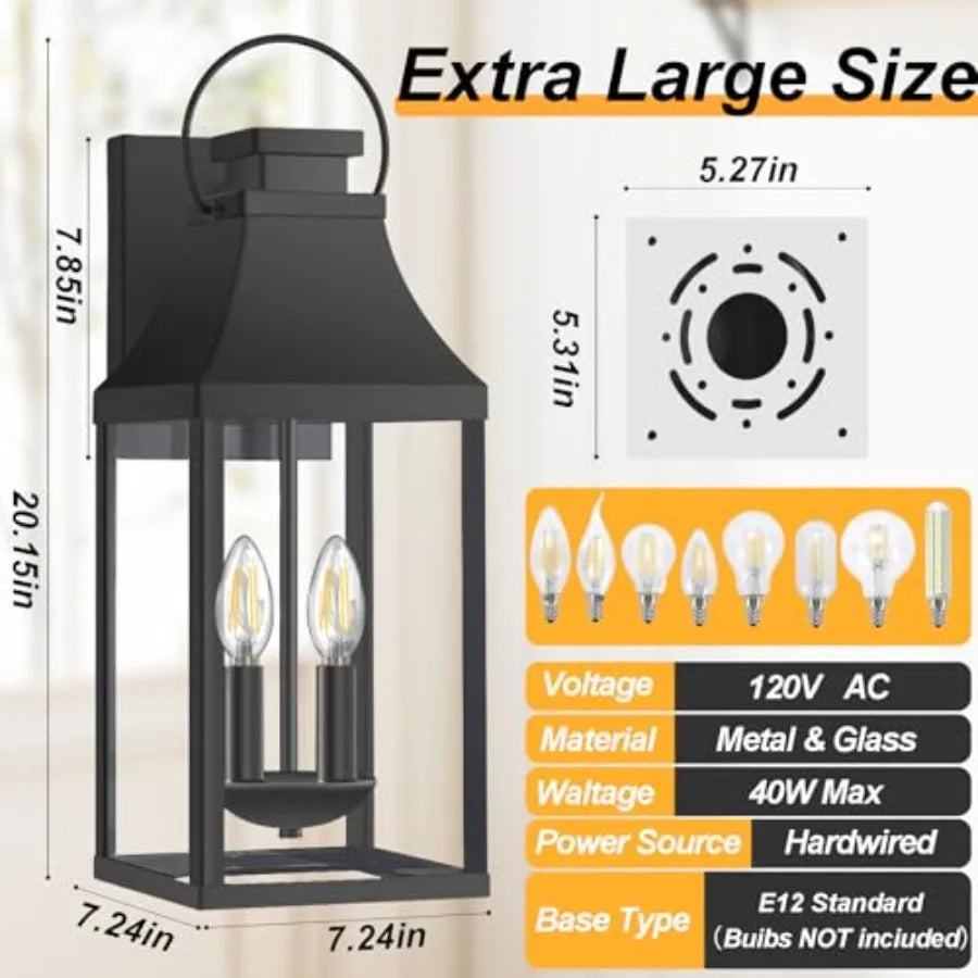 2-Pack of Indoor/Outdoor Wall Lanterns