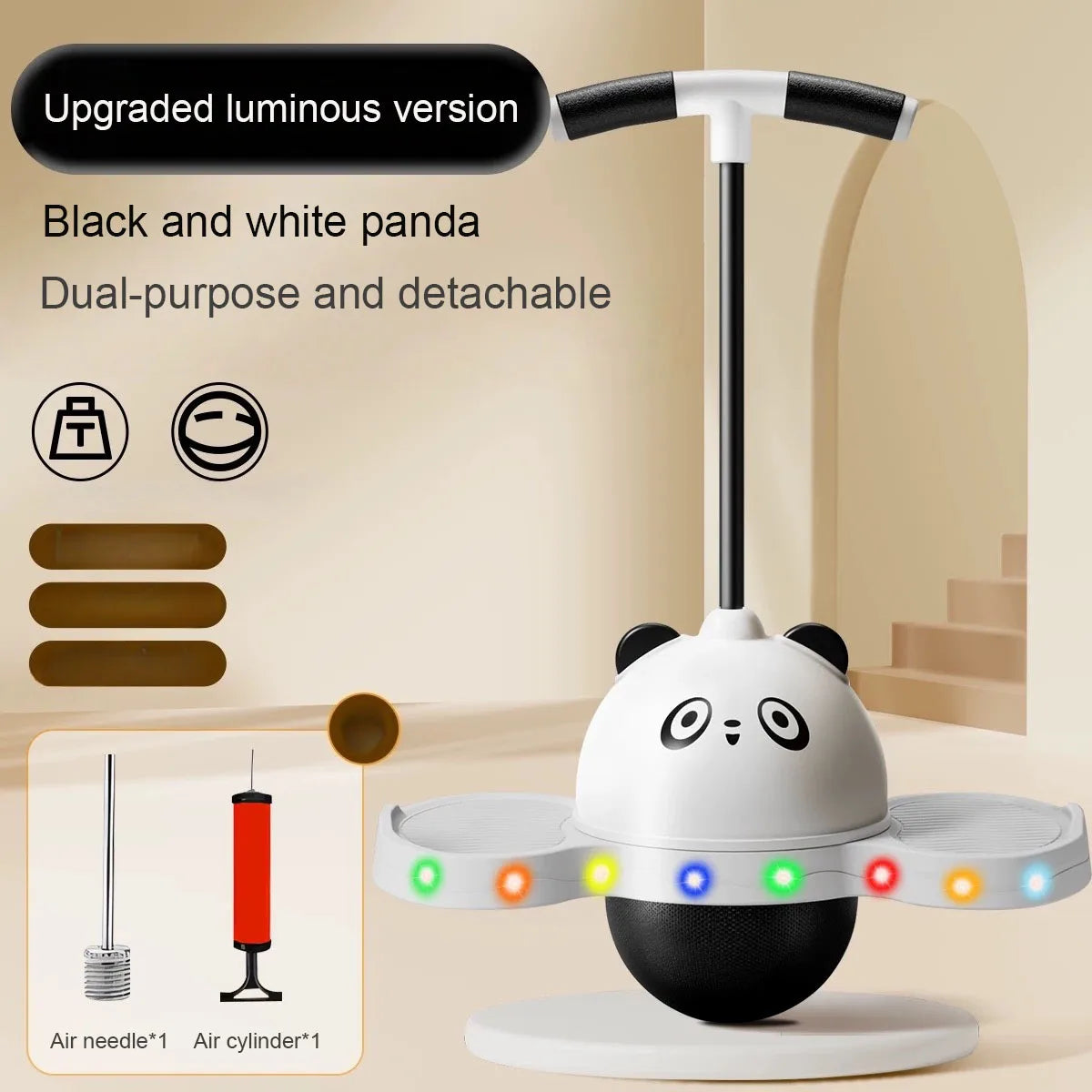 LED Illuminated Fun Balance and Coordination Bouncing Ball
