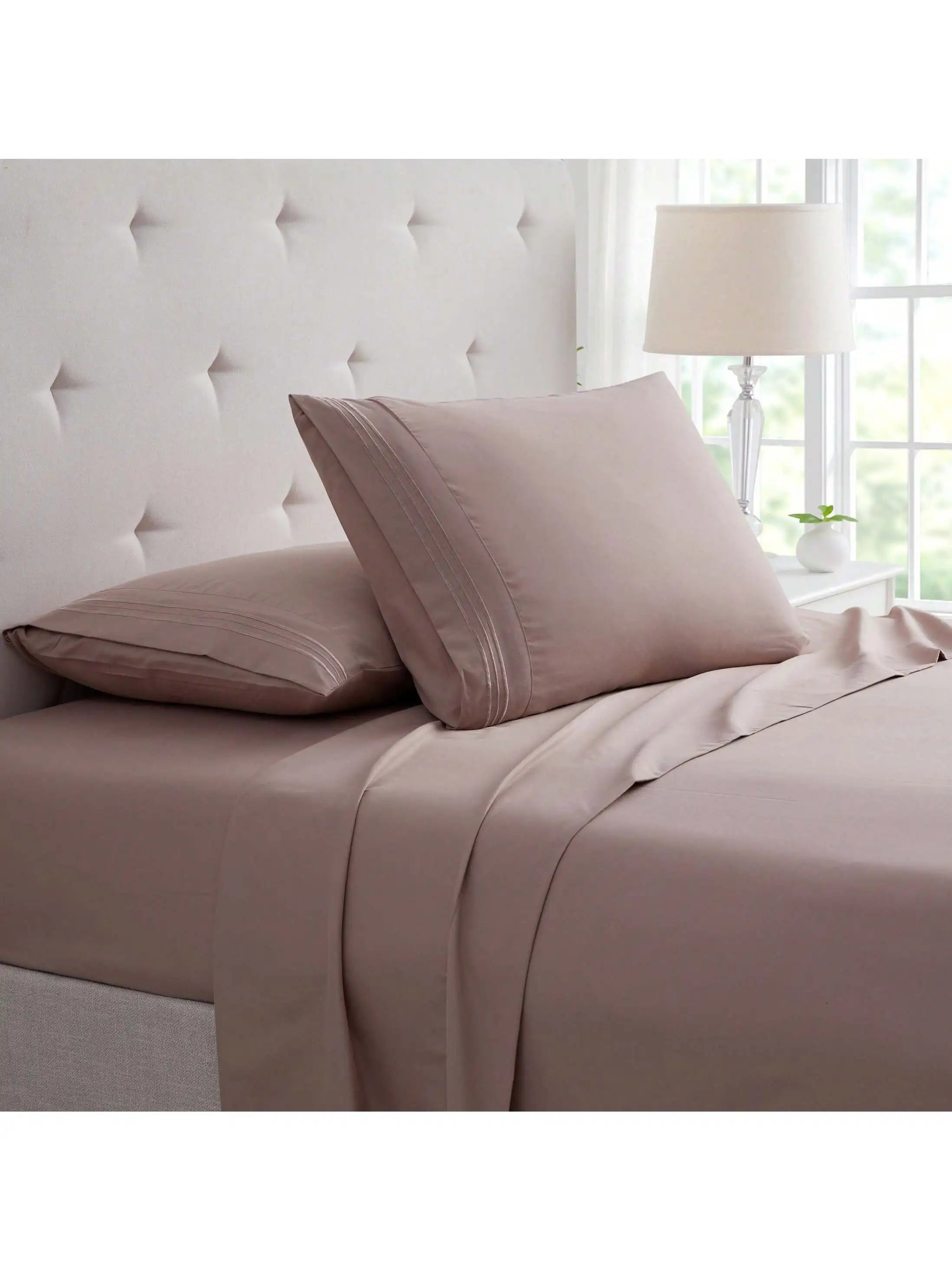 Bamboo 4 Piece Luxury 3 Embroidered Sheet Set