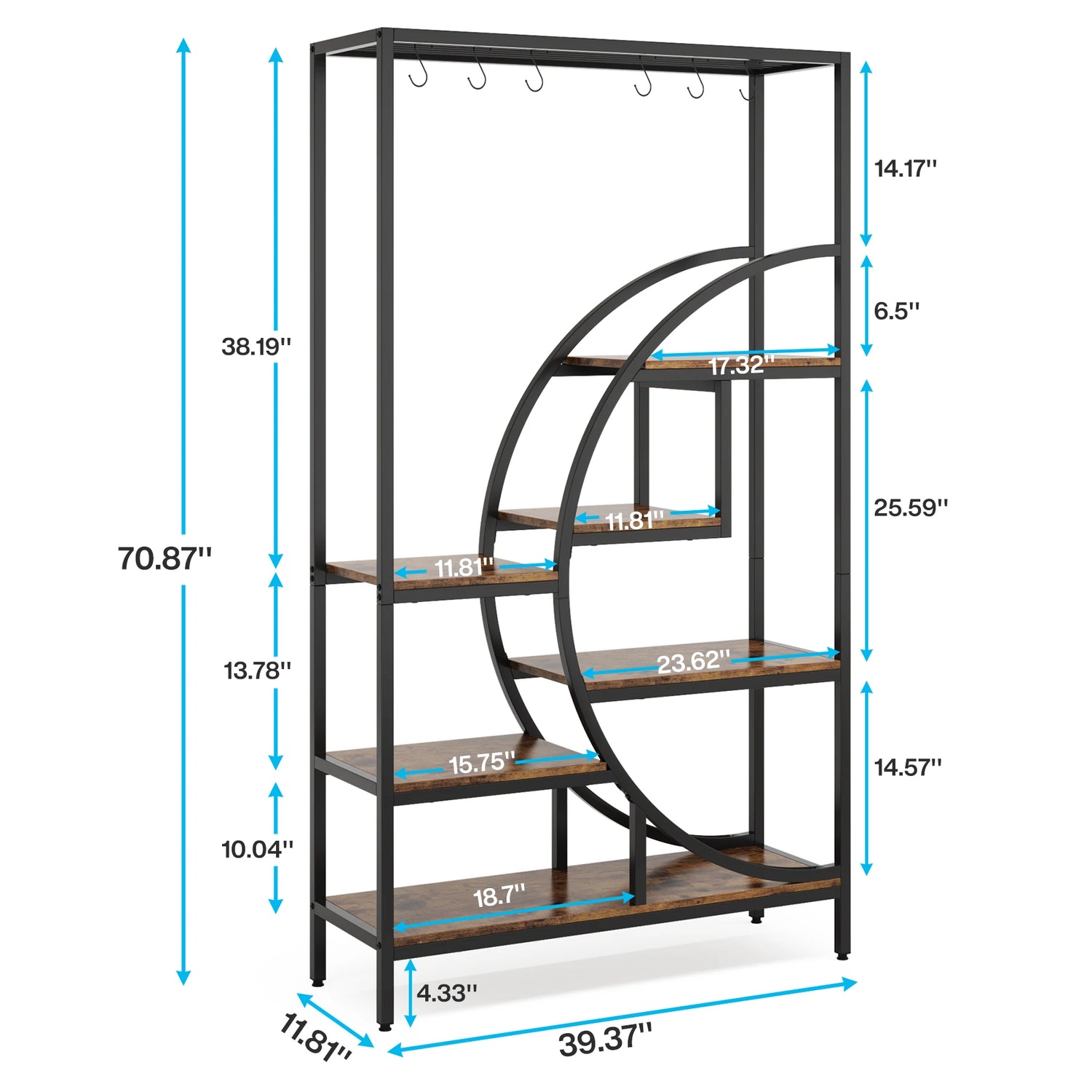 LITTLE TREE 70.9 Inch 7 Tier Indoor Plant Stand