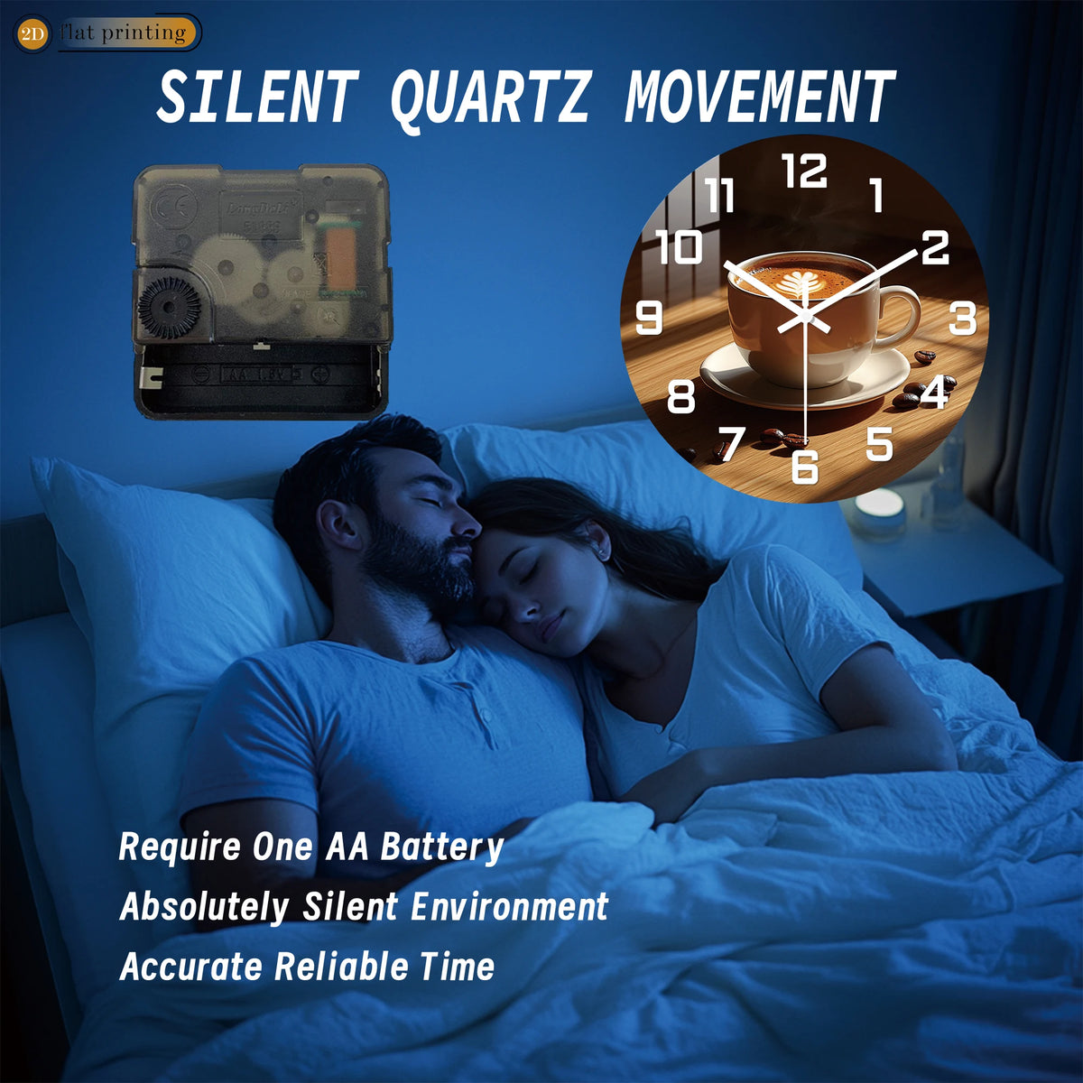 Latte Art Decor Coffee Cup Design Wall Clock