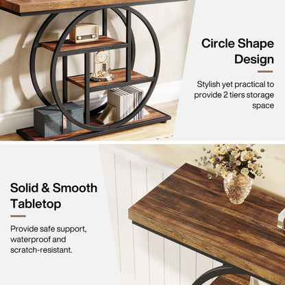 Tribesigns 4-Tier Console Table with 4 Shelves
