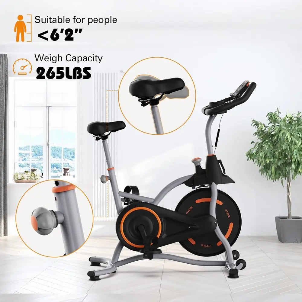Indoor Stationary Exercise Bike with Digital Display