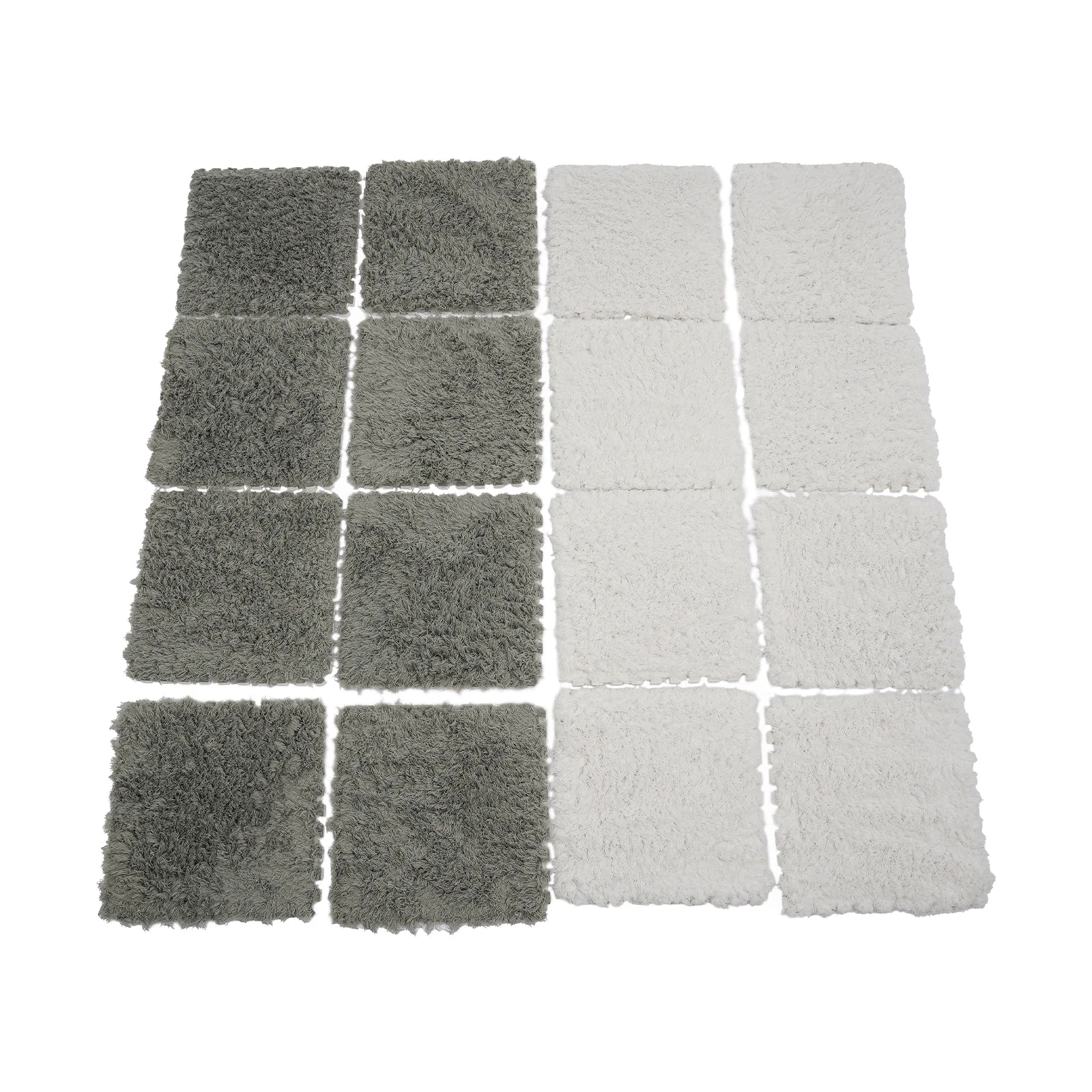 Gray and White Rug Squares