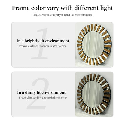 Round Starburst Decorative Wall Mirror