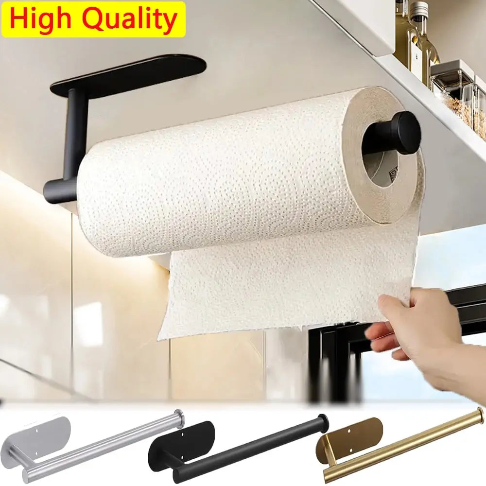 Adhesive Stainless Steel Paper Towel Holder