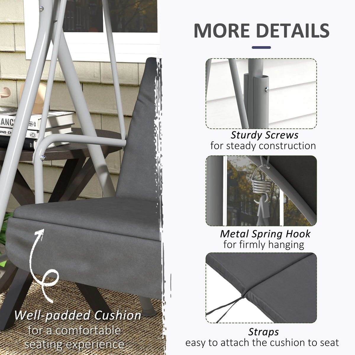 Outdoor 2-Person Hanging Swing Chair