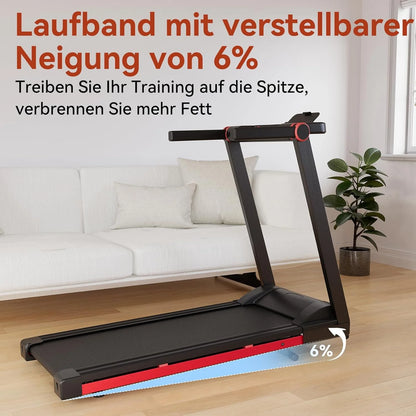 Adjustable Foldable Treadmill with 6% Incline