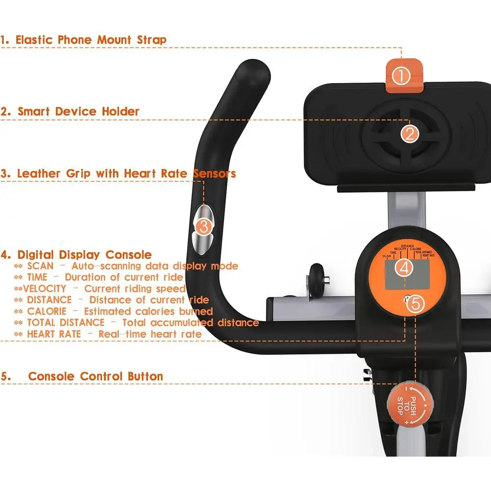 Indoor Stationary Exercise Bike with Digital Display