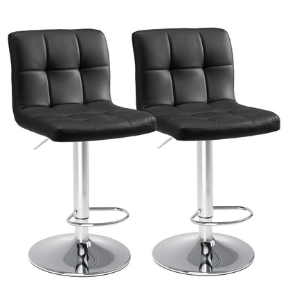 JHK PU Counter Height Leather Bar Stools Set of 2