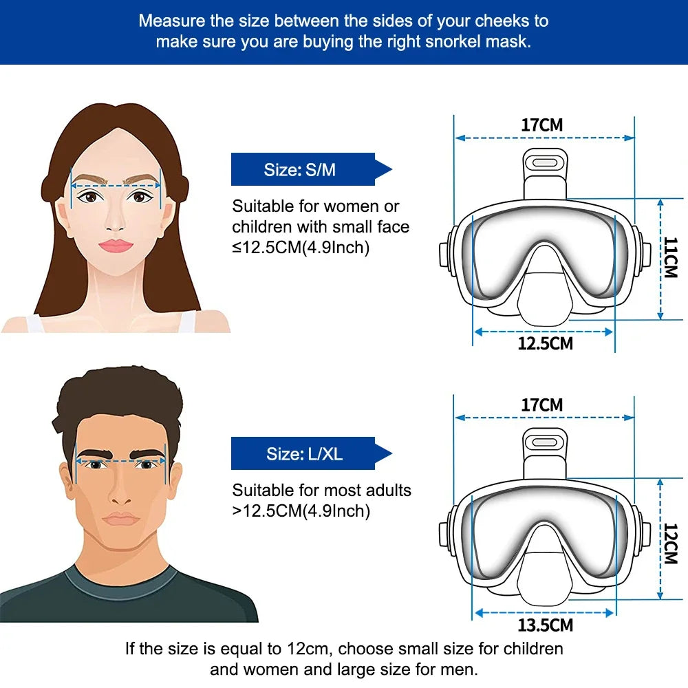 Underwater Snorkeling and Swimming Mask Set