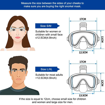 Underwater Snorkeling and Swimming Mask Set