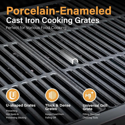 4-Burner Propane Gas Grill with Side Burner