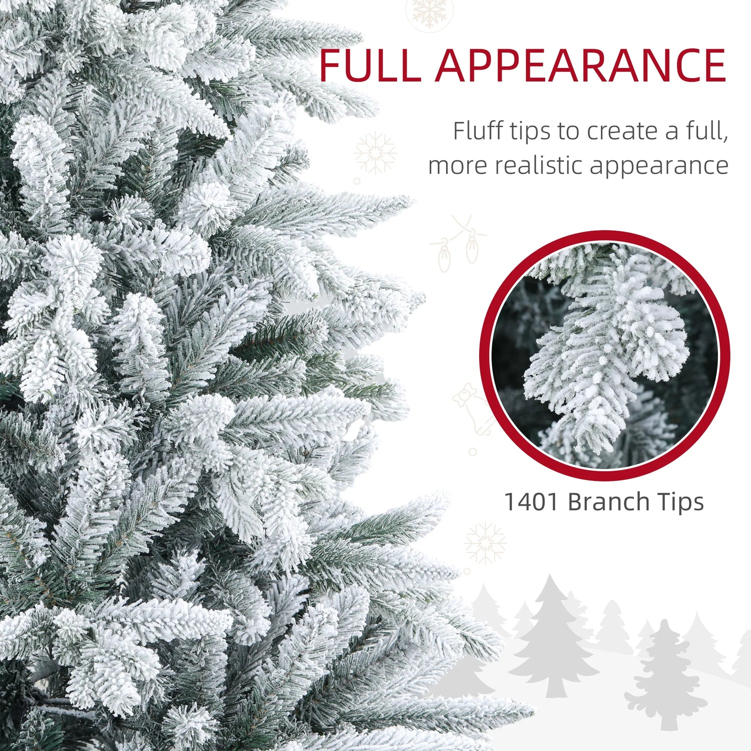 7 Foot Snow Flocked Christmas Tree