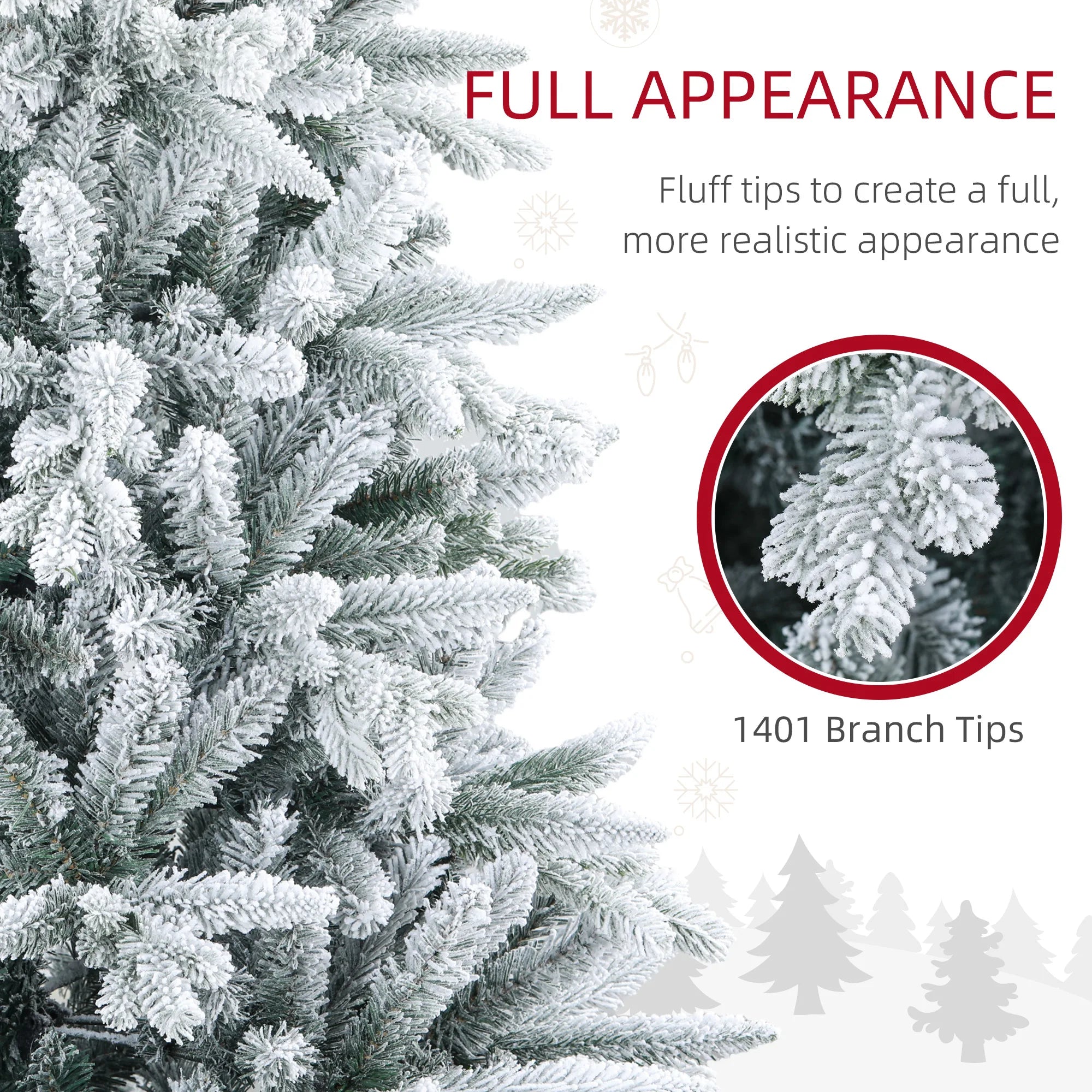 7 Foot Snow Flocked Christmas Tree