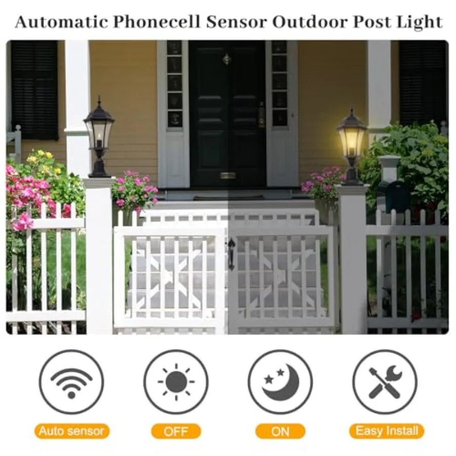 Outdoor Lantern Post Light Set