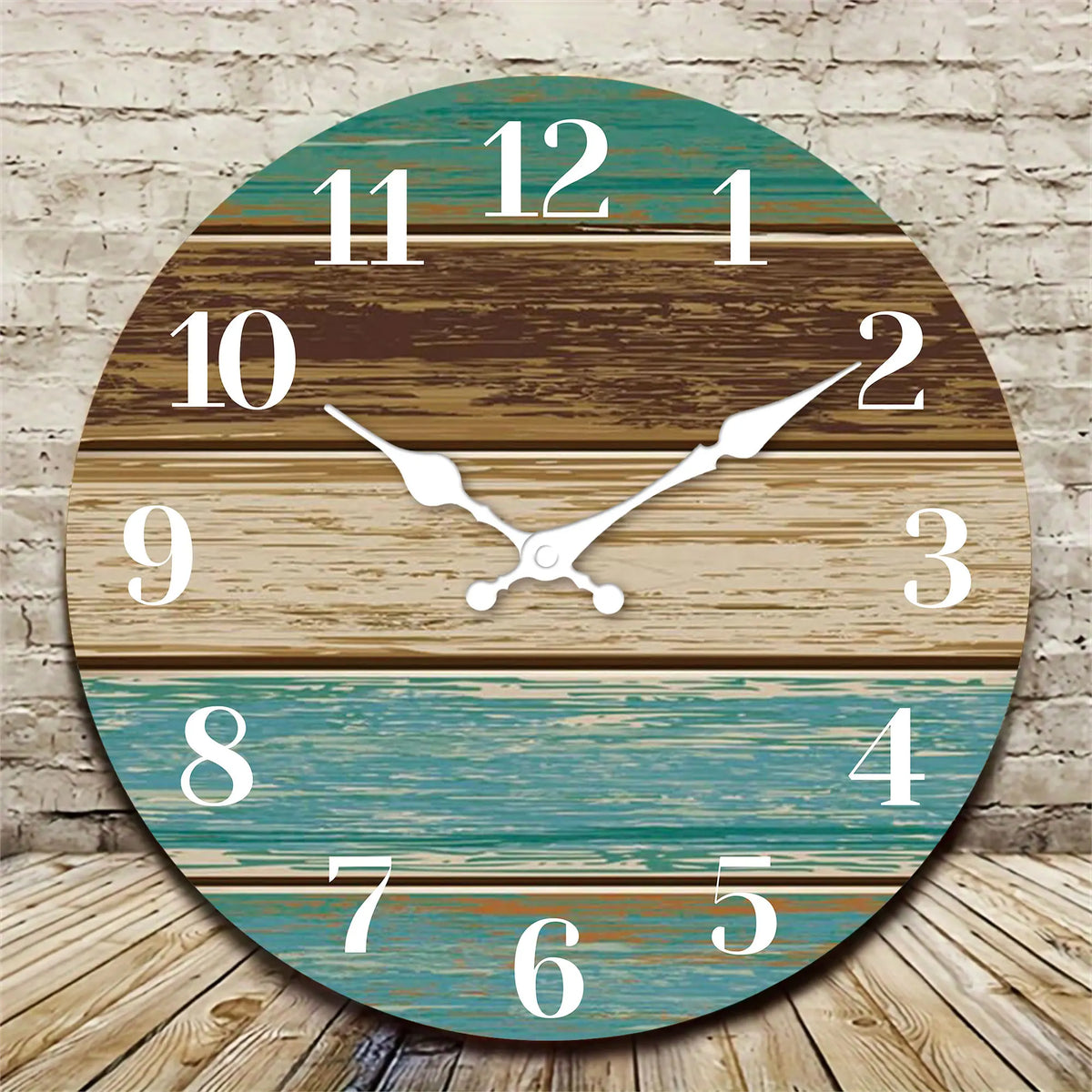 Farmhouse Style Wooden Veneer Wall Clock