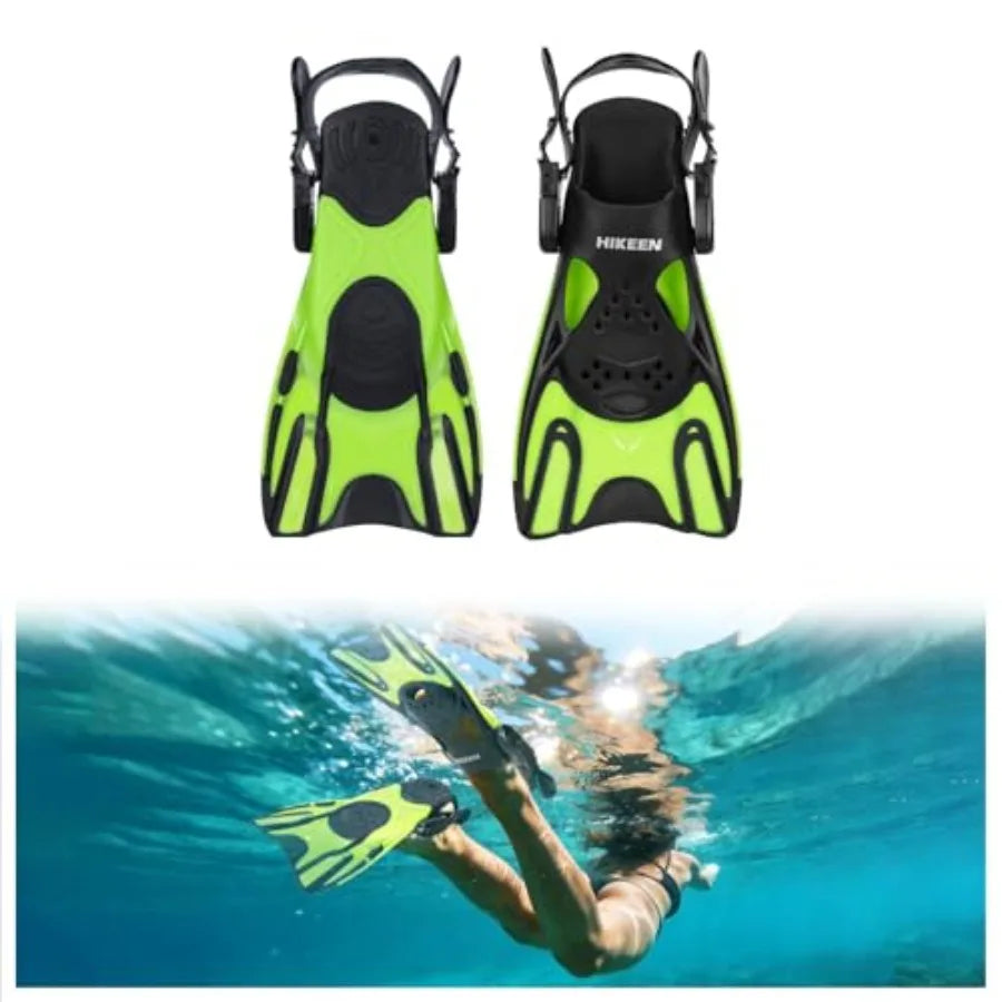 Lightweight Adjustable Adult Open Heel Rubber Snorkel Fins