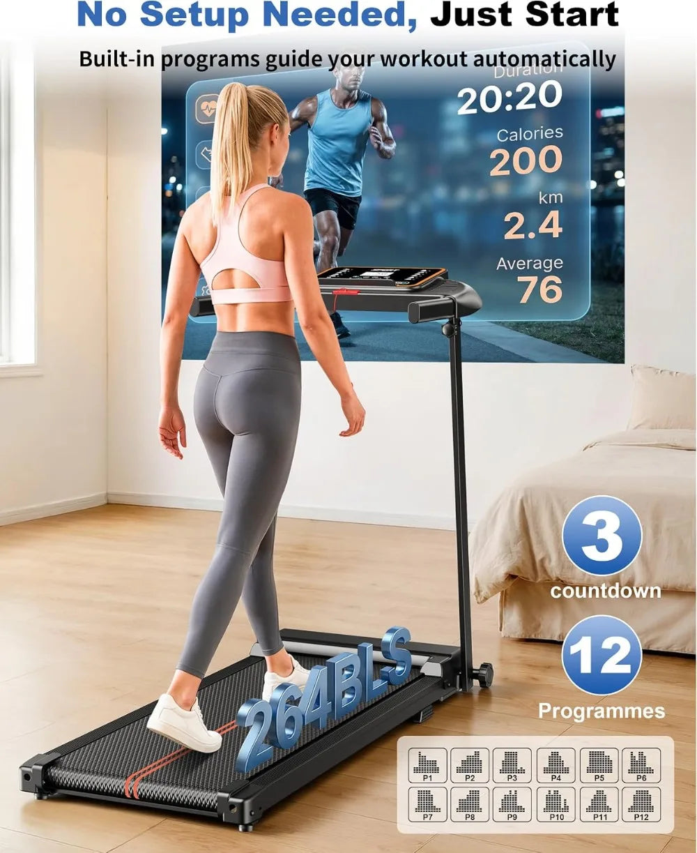 Compact, Foldable Treadmill That Fits Under Standing Desks