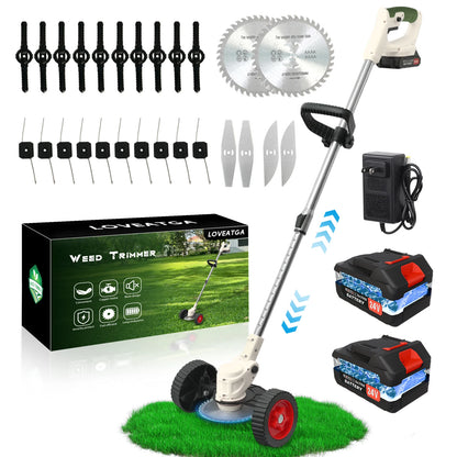 21V Cordless 3-in-1 Lightweight Electric Grass Trimmer