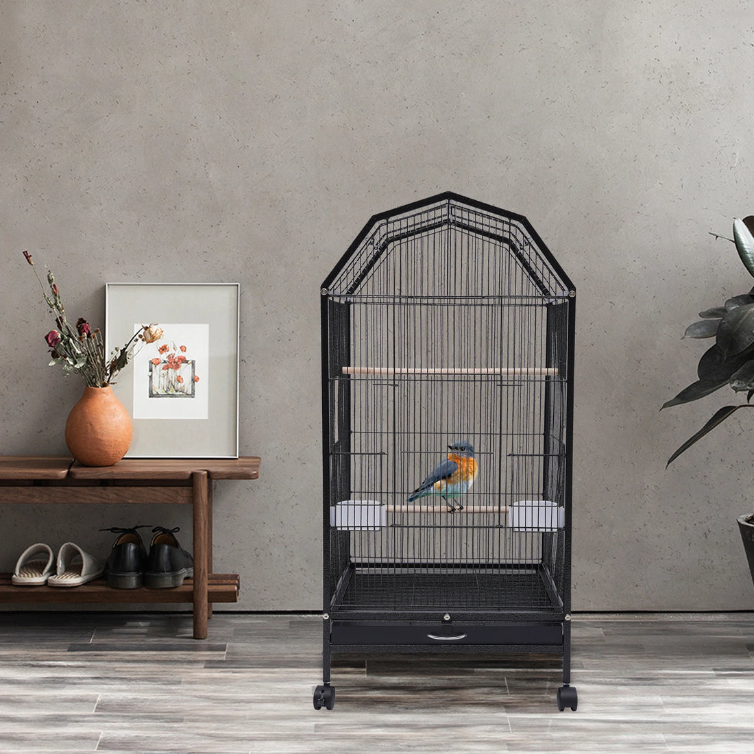 Large Bird Cage with 360 Degree View Skylight
