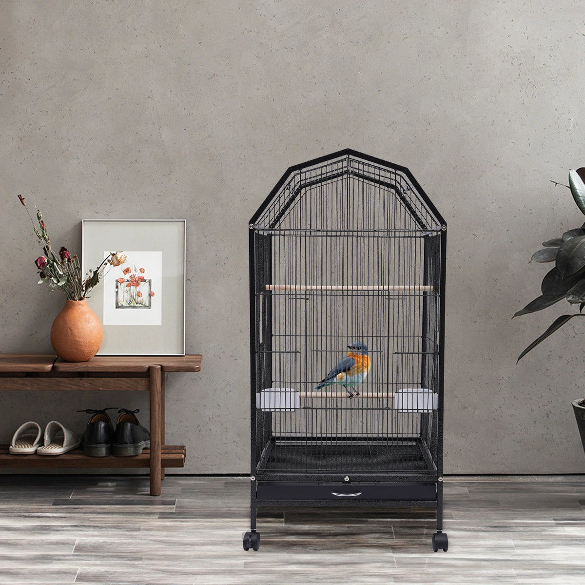 Large Bird Cage with 360 Degree View Skylight