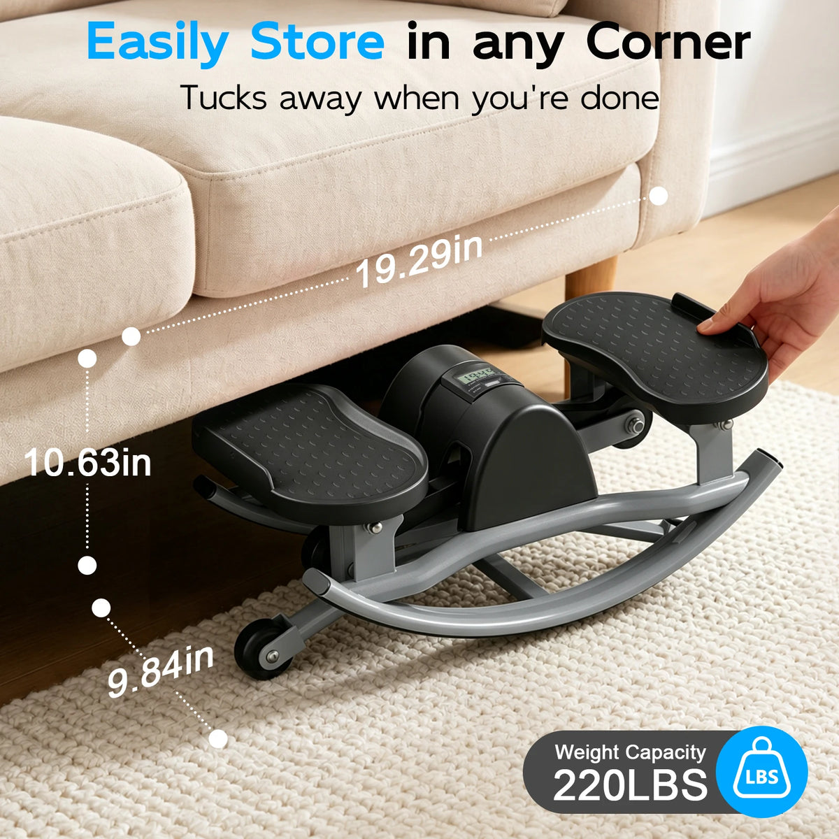 Intelligent Exercise Swing Stepper Machine with Digital Display