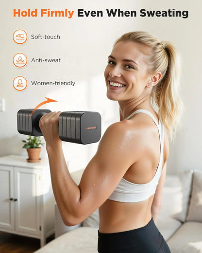 Set of Two 5-in-1 Adjustable Dumbbell Set