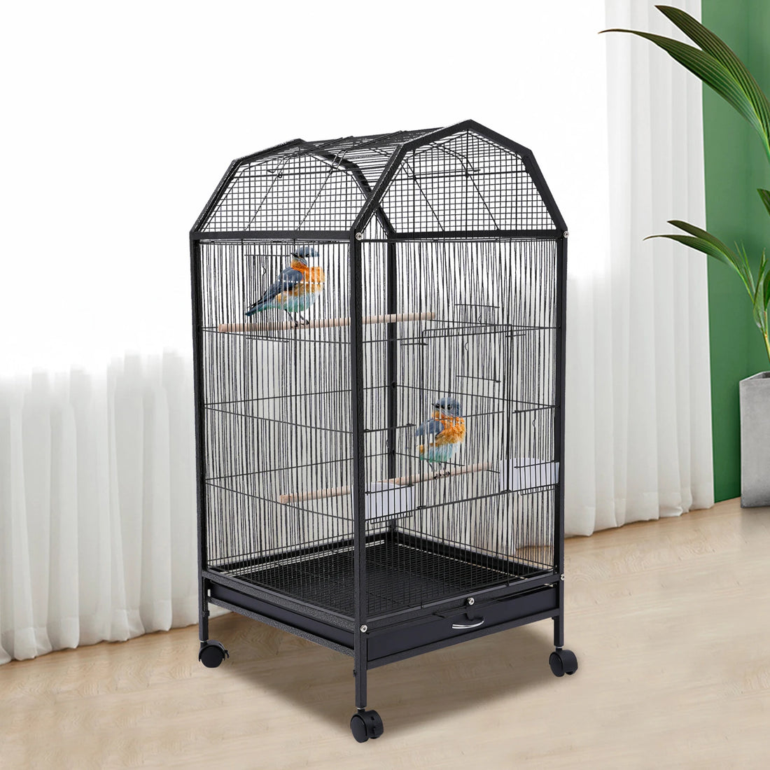 Large Bird Cage with 360 Degree View Skylight