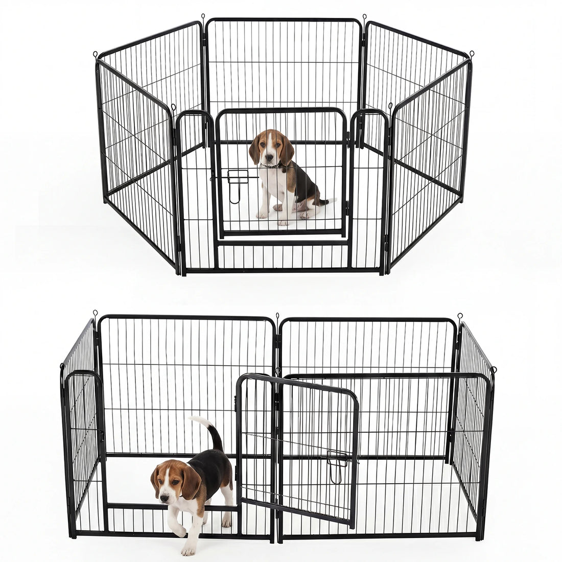 JHK 6 Panel Foldable Metal Dog Playpen