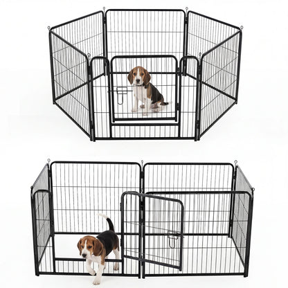JHK 6 Panel Foldable Metal Dog Playpen