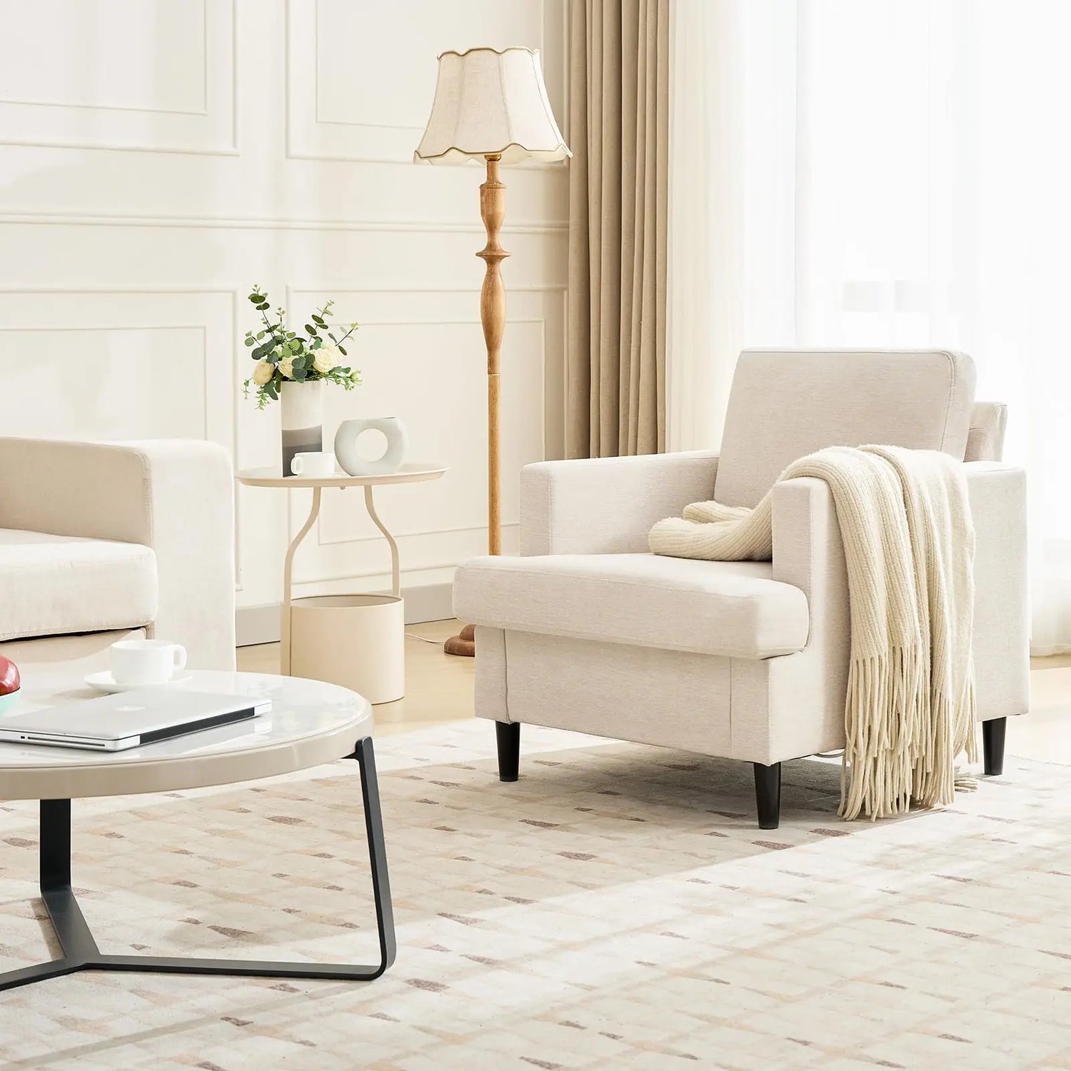 Modern Deep Seat Accent Chair