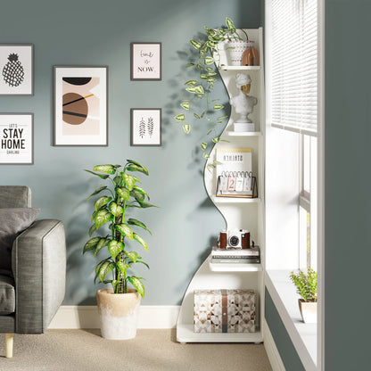 Tribesigns Modern 5-Tier Corner Shelf