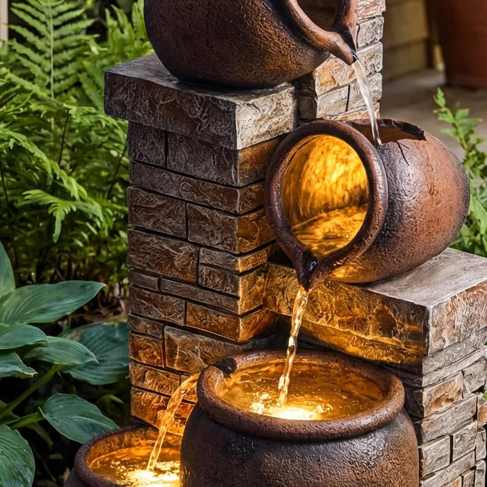 44-Inch Timeless 5-Tier Outdoor Water Fountain