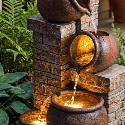 44-Inch Timeless 5-Tier Outdoor Water Fountain