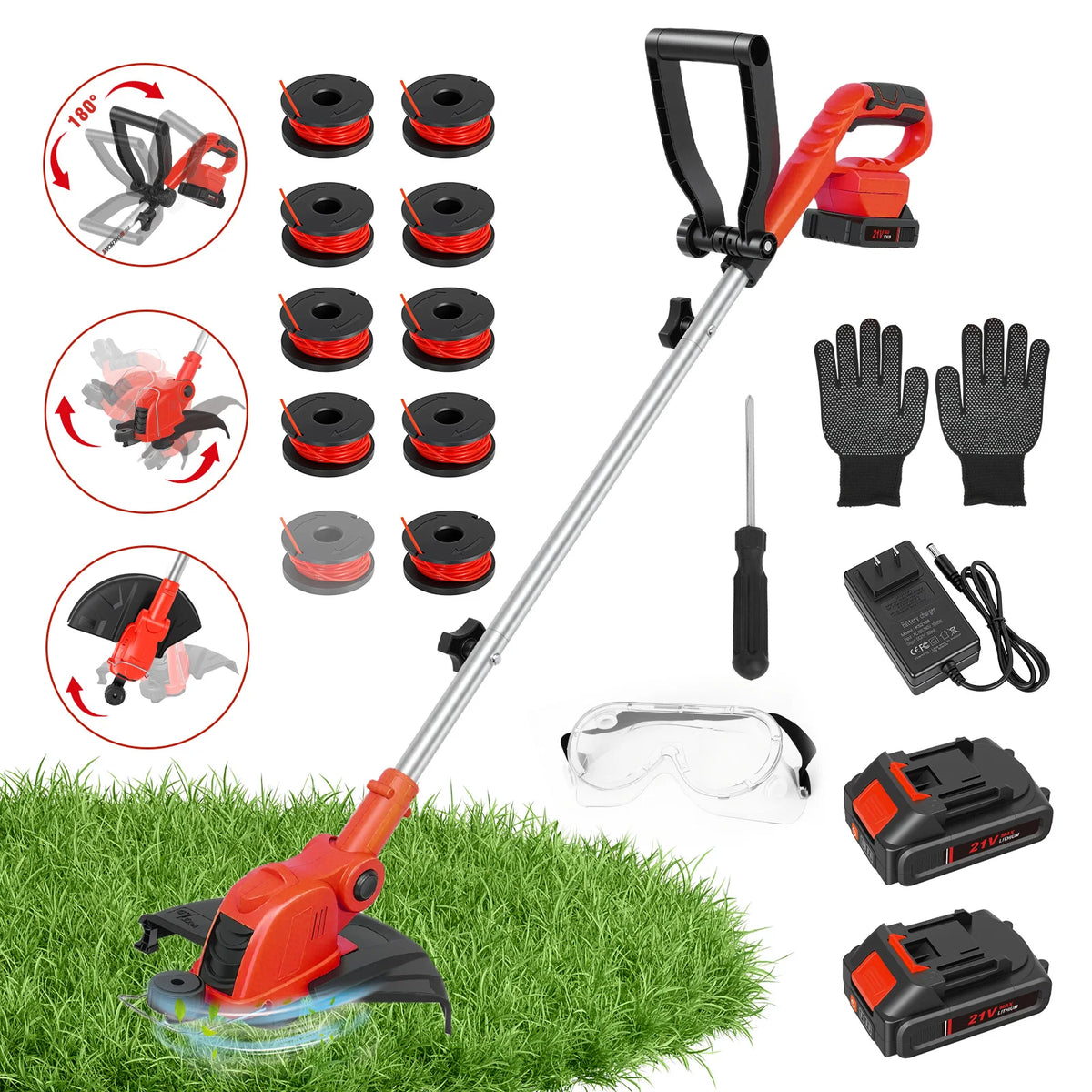 12-Inch Cordless Weed Eater Garden Tool