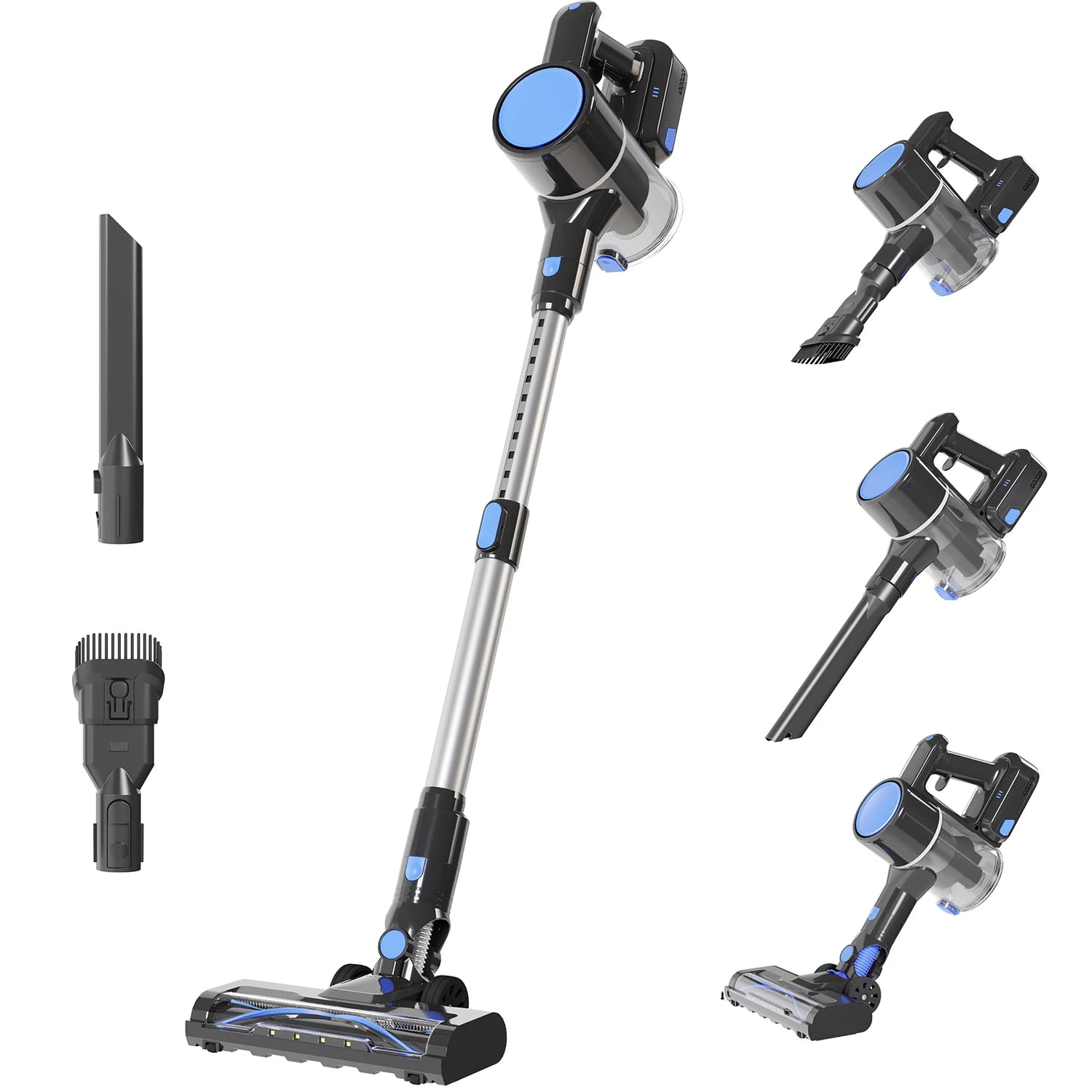 JHK Lightweight Cordless Vacuum Cleaner with Flexible Extendable Pole
