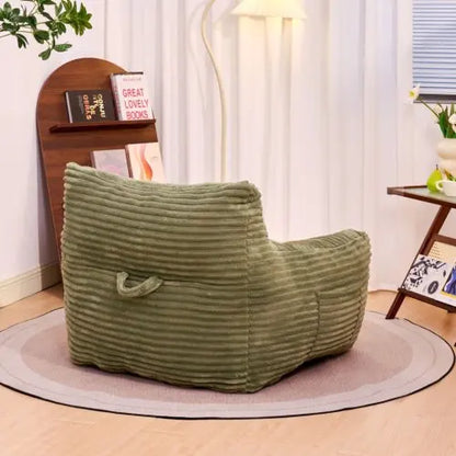 Oversized Comfy Beige Beanbag Lounge Lazy Floor Sofa Chair for Living Room, Bedroom &amp; Dorm, Cozy Fluffy Single Cloud Mini Couch