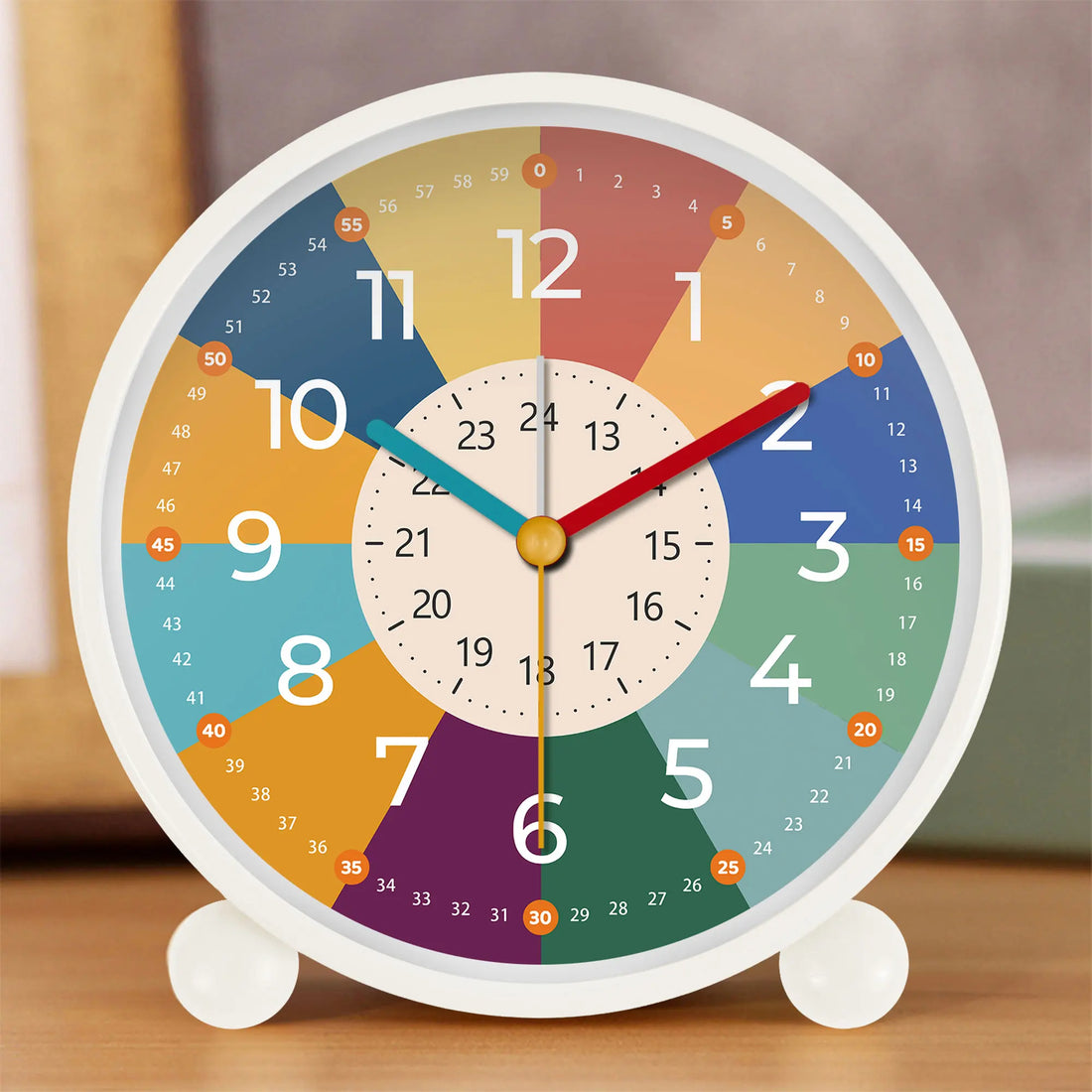 Rainbow Alarm Clock Perfect for Beginner Time Tellers