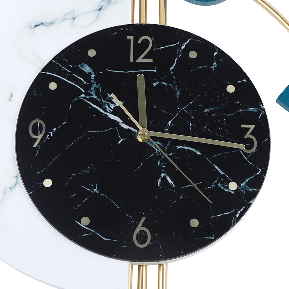 Creative Semicircle Marble Wall Clock