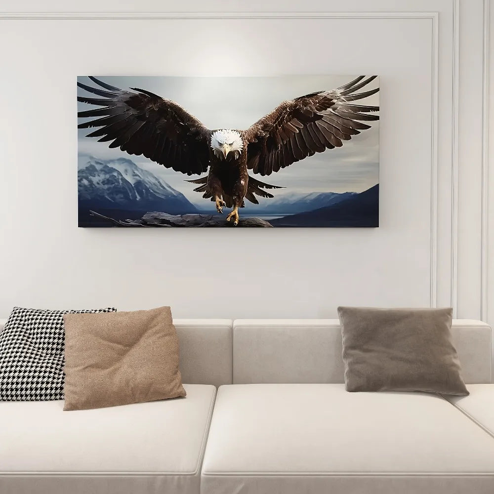 Majestic Eagle in Flight Canvas Wall Art