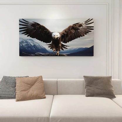 Majestic Eagle in Flight Canvas Wall Art