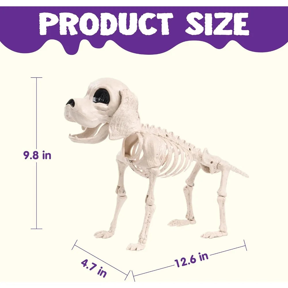 Posable Halloween Full Body Dog Skeleton