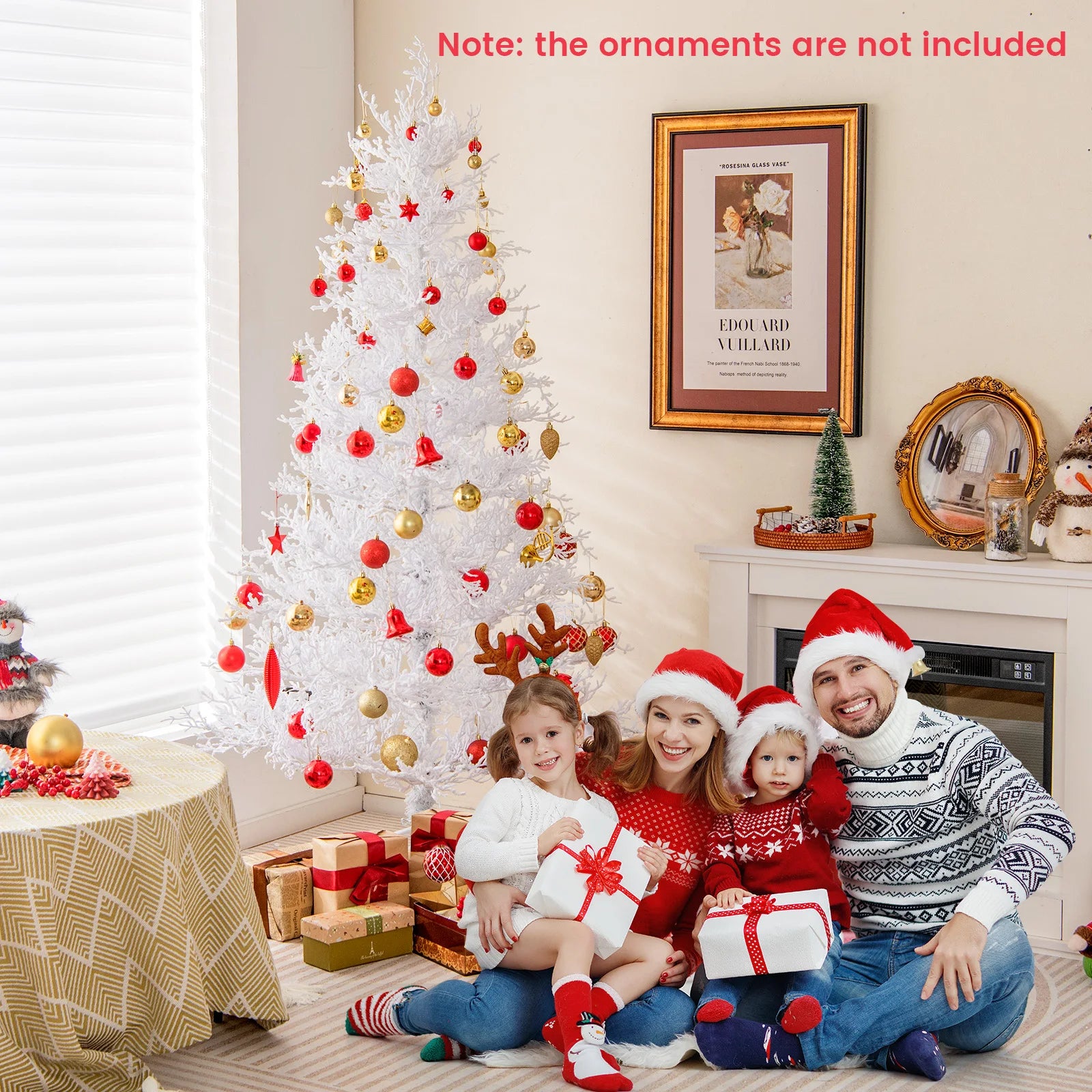 6-Foot Pre-Lit Artificial Christmas Tree
