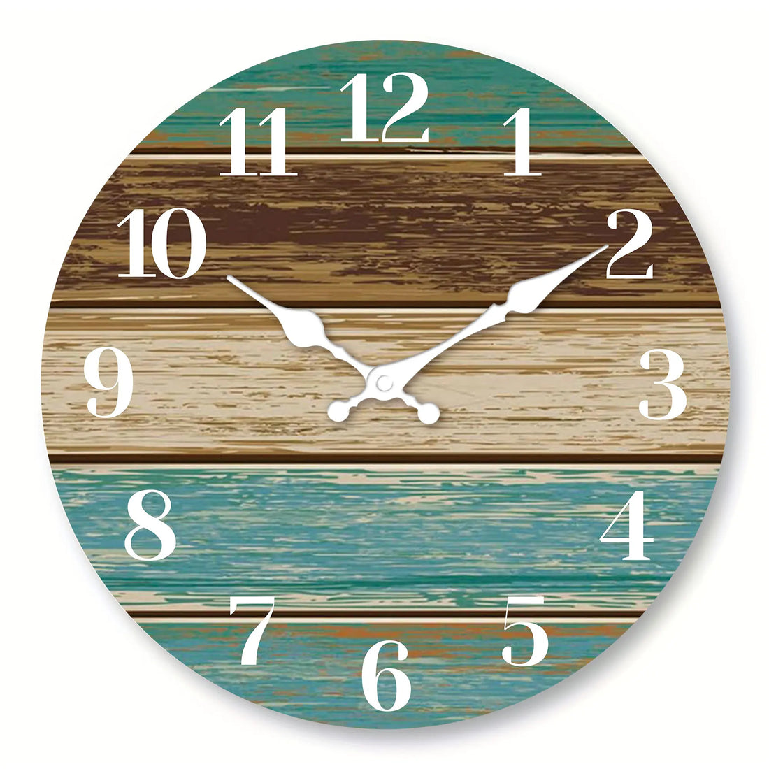 Farmhouse Style Wooden Veneer Wall Clock