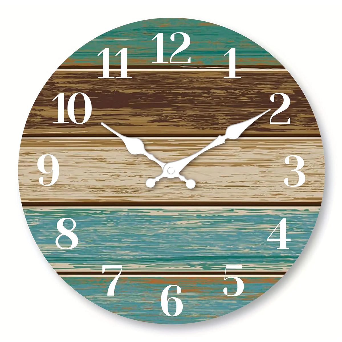 Farmhouse Style Wooden Veneer Wall Clock