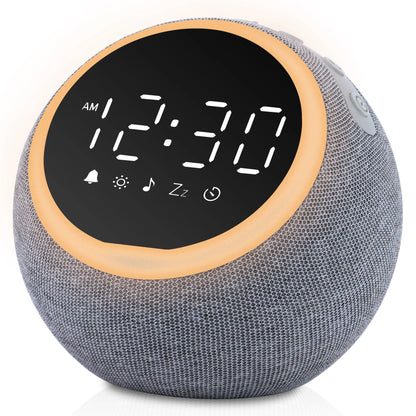 White Noise Alarm Clock with Night Light and Sleep Timer